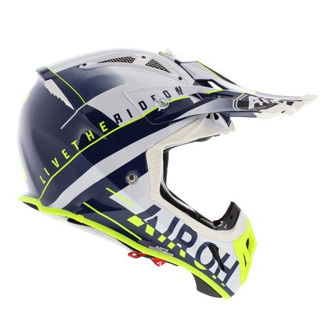Airoh Aviator Ace crosshelm Amaze glans blauw geel
