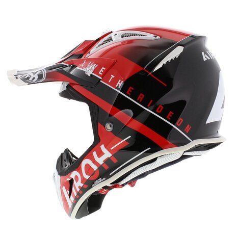 Airoh Aviator Ace crosshelm Amaze glans zwart rood wit