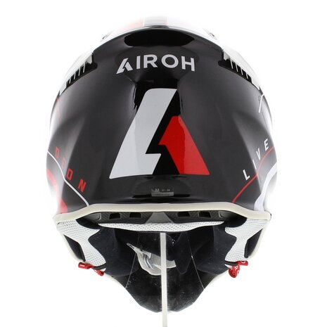 Airoh Aviator Ace crosshelm Amaze glans zwart rood wit