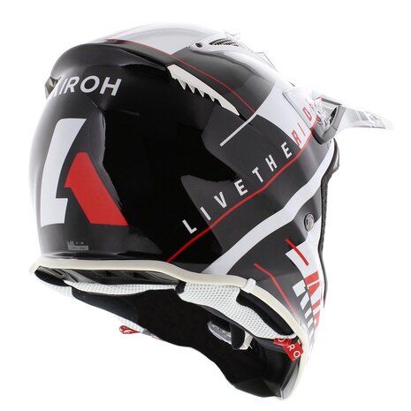 Airoh Aviator Ace crosshelm Amaze glans zwart rood wit