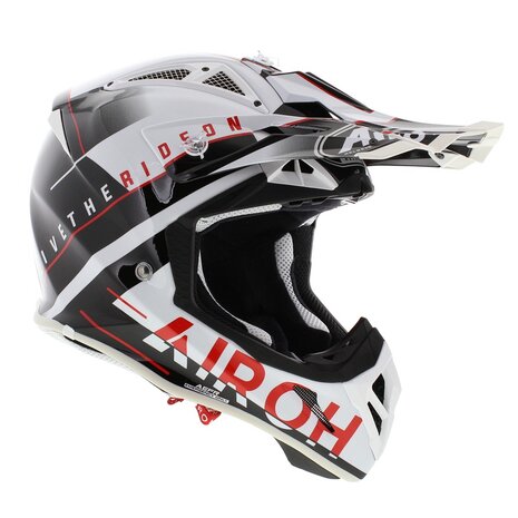 Airoh Aviator Ace crosshelm Amaze glans zwart rood wit
