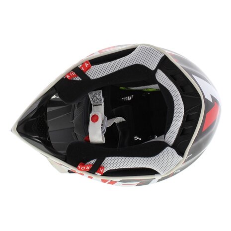 Airoh Aviator Ace crosshelm Amaze glans zwart rood wit