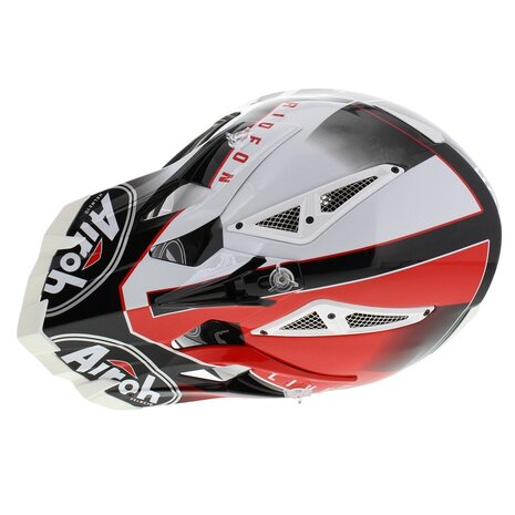 Airoh Aviator Ace crosshelm Amaze glans zwart rood wit