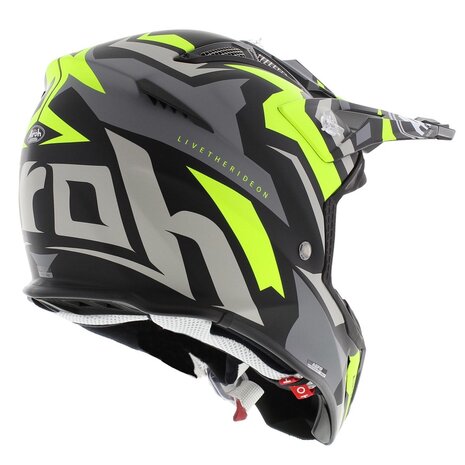 Airoh Aviator Ace crosshelm Swoop mat zwart antraciet geel