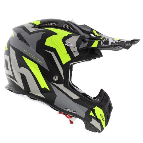 Airoh Aviator Ace crosshelm Swoop mat zwart antraciet geel