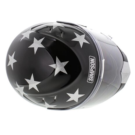 Simpson Venom Integraalhelm Stingrae glans zwart zilver