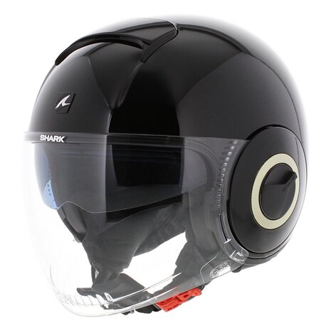 Shark jethelm Nano zwart - Maat XS