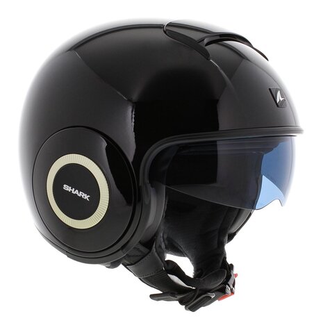 Shark jethelm Nano zwart - Maat XS