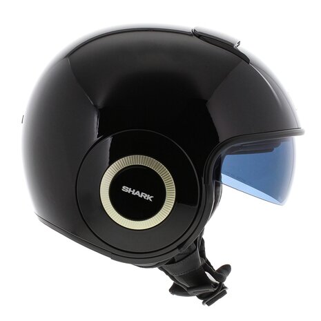 Shark jethelm Nano zwart - Maat XS