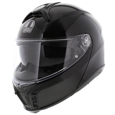 AGV Tourmodular motorhelm mono glans zwart systeemhelm