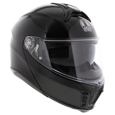 AGV Tourmodular motorhelm mono glans zwart systeemhelm