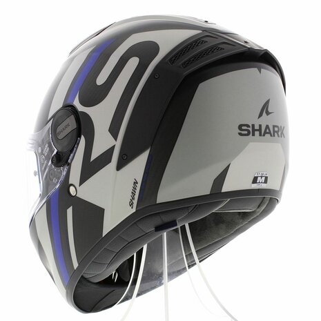 Shark Spartan RS carbon Shawn motorhelm mat zwart blauw zilver