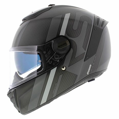 Shark Spartan RS carbon Shawn motorhelm mat antraciet zwart