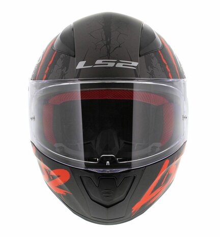 LS2 FF353 Rapid Helm Raven mat zwart rood