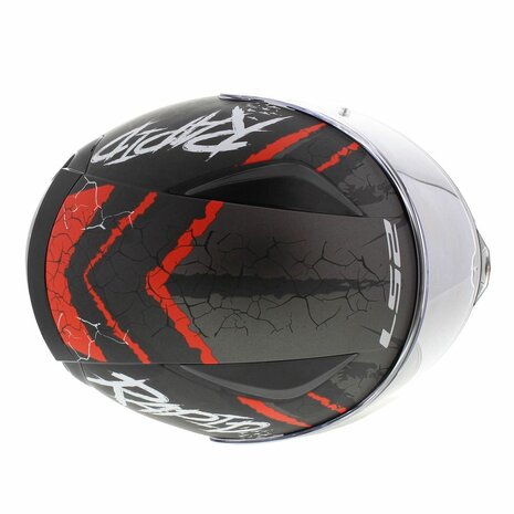 LS2 FF353 Rapid Helm Raven mat zwart rood