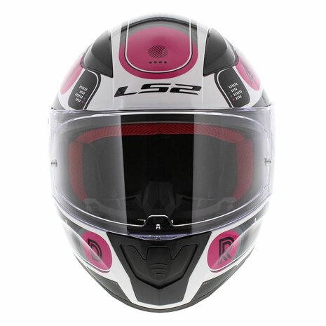 LS2 FF353 Rapid Helm Brick glans zwart roze