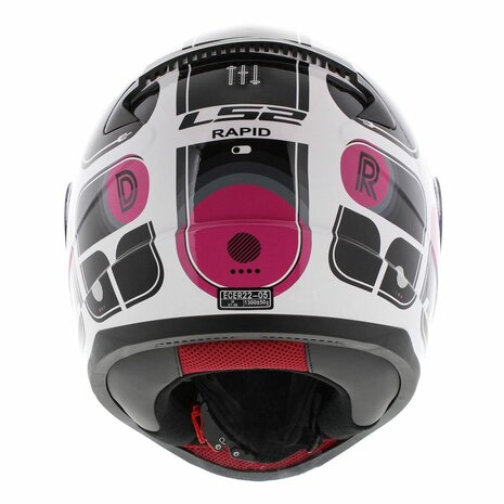 LS2 FF353 Rapid Helm Brick glans zwart roze