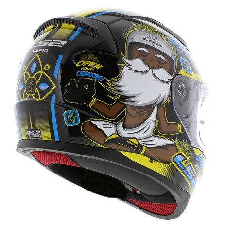 LS2 FF353 Rapid Helm Buddha zwart geel - Maat XS