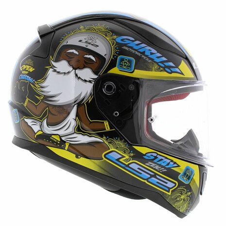 LS2 FF353 Rapid Helm Buddha zwart geel - Maat XS