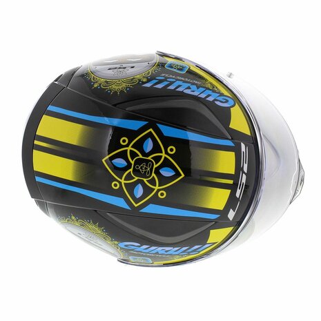 LS2 FF353 Rapid Helm Buddha zwart geel - Maat XS