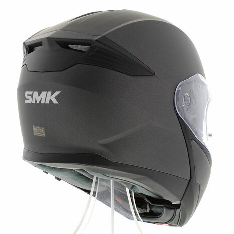 SMK Gullwing systeemhelm mat titanium grijs