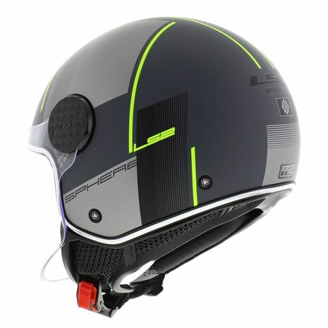 LS2 OF558 Jethelm Sphere Lux Firm mat zwart titanium - Maat XS