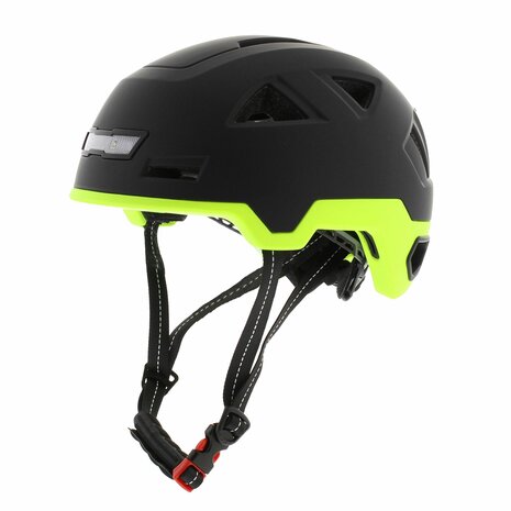 Vito E-City helm mat zwart fluor geel voor E-bike / Speed Pedelec / Snorfiets