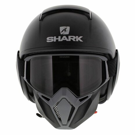 Shark Street Drak helm mat zwart groen - Maat XS - Special Edition met gratis extra zwart antraciet mondstuk