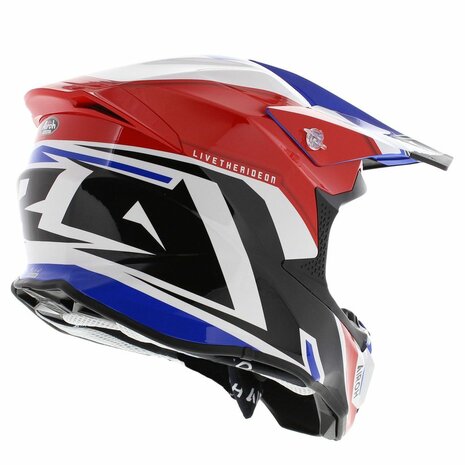 Airoh Crosshelm Twist 2.0 Shaken glans blauw wit rood