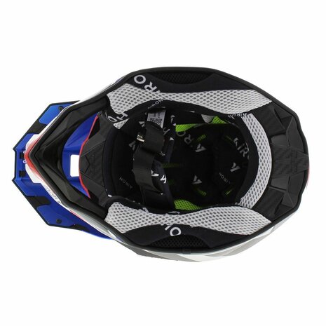 Airoh Crosshelm Twist 2.0 Shaken glans blauw wit rood