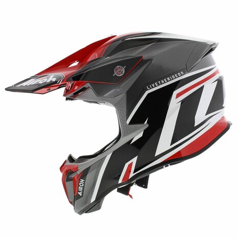Airoh Crosshelm Twist 2.0 Shaken glans rood antraciet zwart