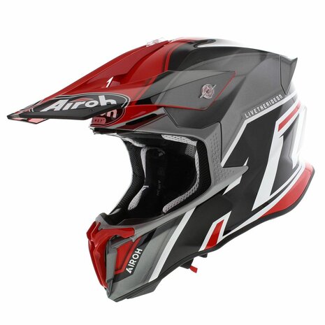 Airoh Crosshelm Twist 2.0 Shaken glans rood antraciet zwart