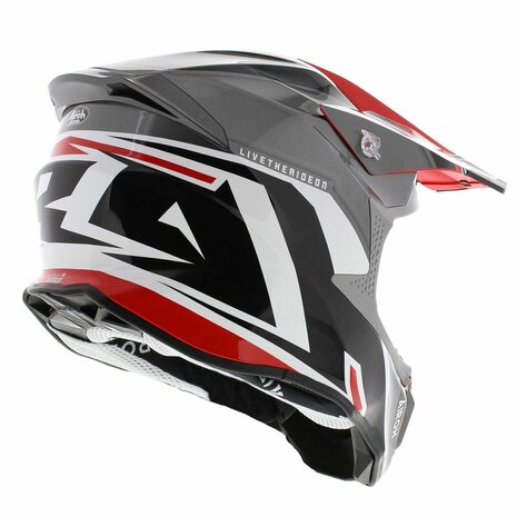 Airoh Crosshelm Twist 2.0 Shaken glans rood antraciet zwart