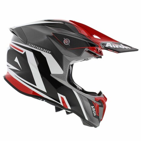 Airoh Crosshelm Twist 2.0 Shaken glans rood antraciet zwart