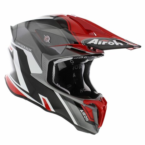Airoh Crosshelm Twist 2.0 Shaken glans rood antraciet zwart