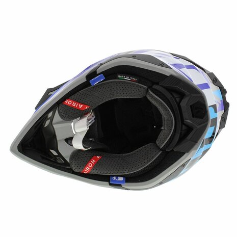 Airoh Helm Aviator 3 AMS&sup2; League glans blauw antraciet grijs