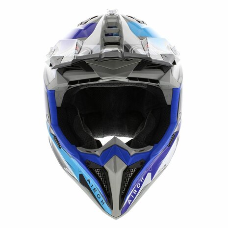 Airoh Helm Aviator 3 AMS&sup2; League glans blauw antraciet grijs