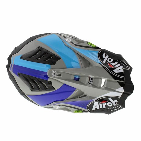 Airoh Helm Aviator 3 AMS&sup2; League glans blauw antraciet grijs