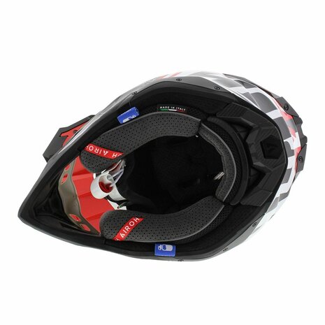Airoh Helm Aviator 3 AMS&sup2; League glans rood wit zwart