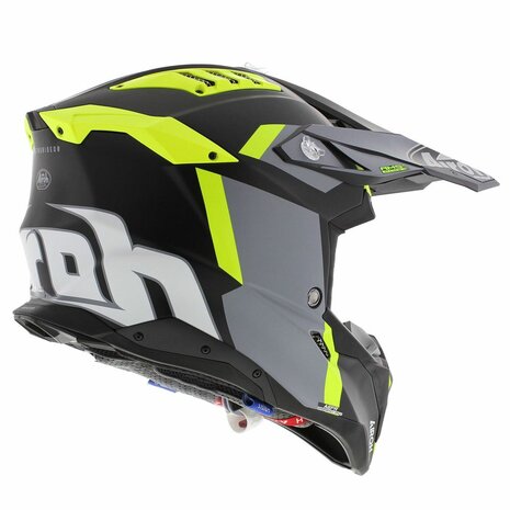 Airoh Helm Aviator 3 AMS² Glory mat zwart grijs fluo geel