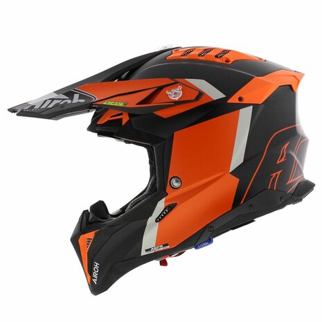 Airoh Helm Aviator 3 AMS&sup2; Glory mat zwart oranje