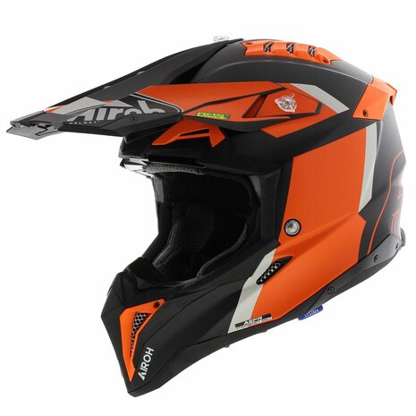 Airoh Helm Aviator 3 AMS&sup2; Glory mat zwart oranje