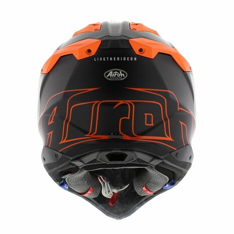 Airoh Helm Aviator 3 AMS&sup2; Glory mat zwart oranje