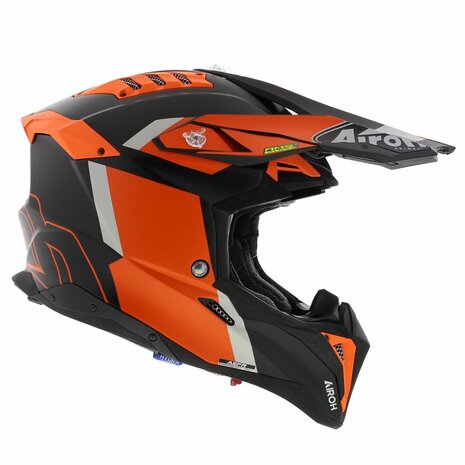 Airoh Helm Aviator 3 AMS&sup2; Glory mat zwart oranje