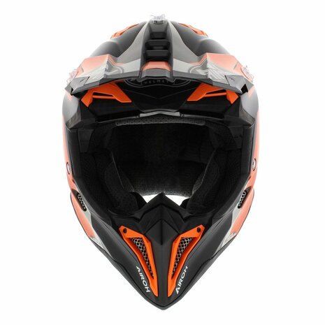 Airoh Helm Aviator 3 AMS&sup2; Glory mat zwart oranje