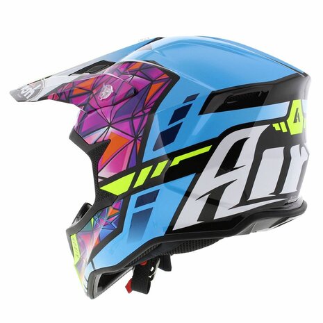 Airoh Wraap crosshelm Diamond glans blauw roze