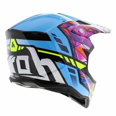 Airoh Wraap crosshelm Diamond glans blauw roze
