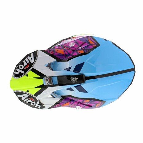 Airoh Wraap crosshelm Diamond glans blauw roze