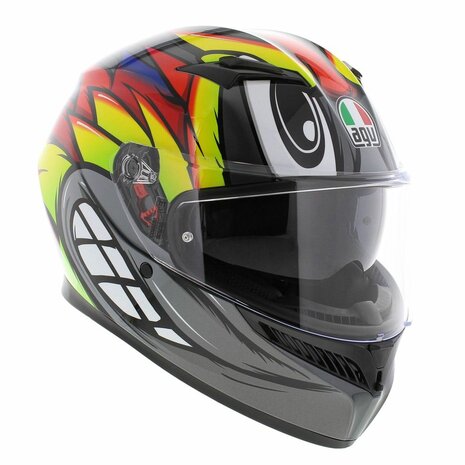 AGV K3 motorhelm Birdy 2.0 grijs geel rood