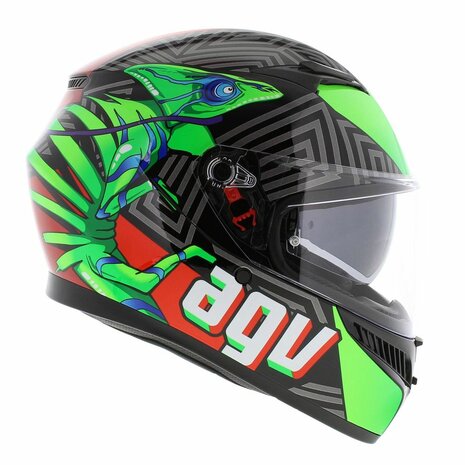 AGV K3 motorhelm Kameleon zwart rood groen